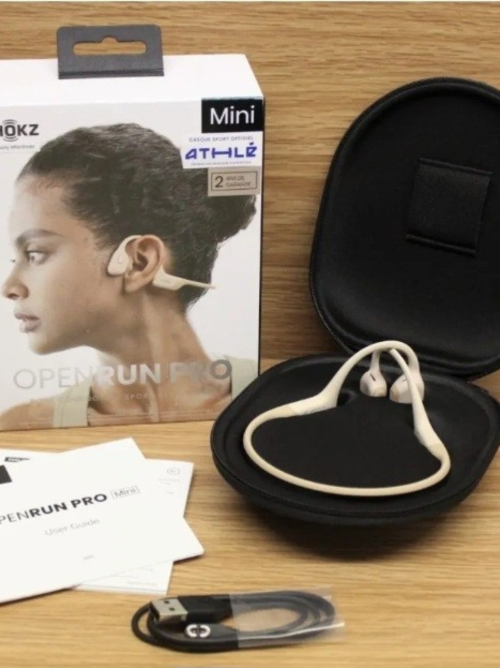 Shokz OpenRun Pro Mini Bone Conduction Earbuds - Cream